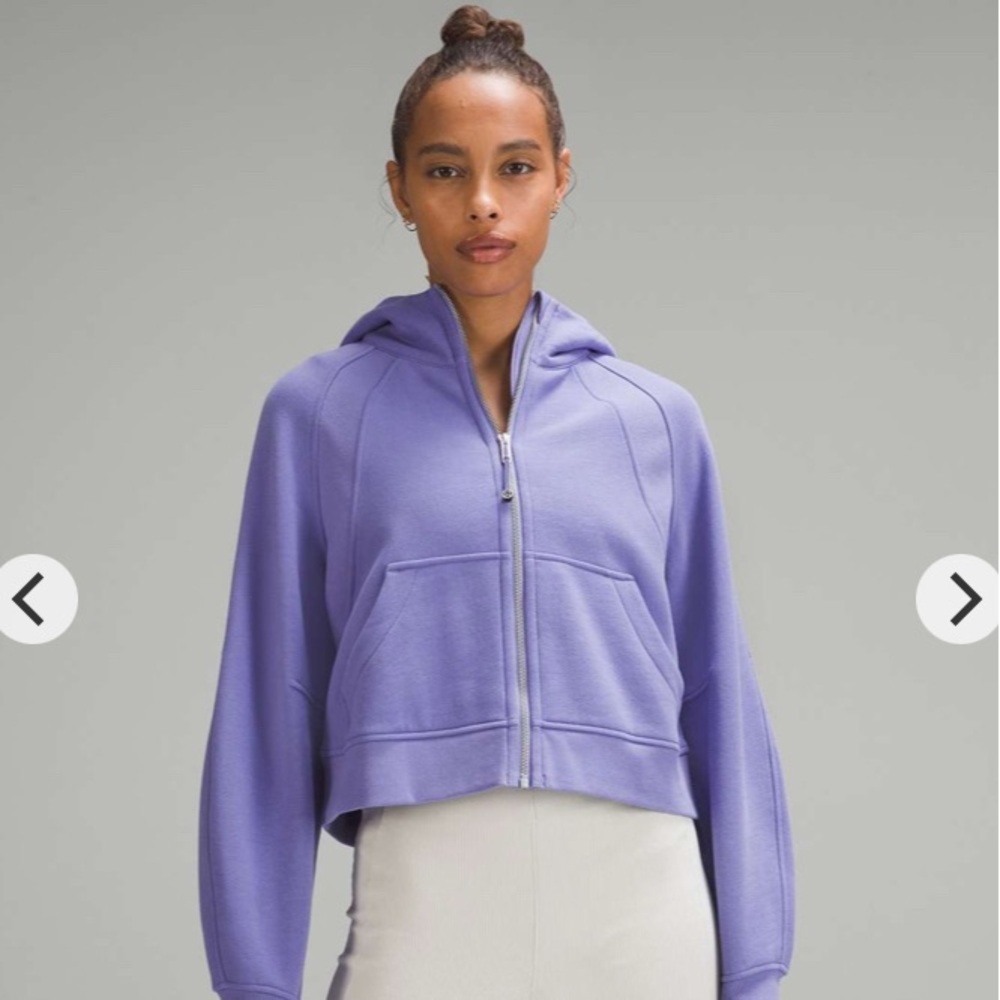 Lululemon Cropped Oversized Scuba Hoodie, Dark Lavender Size XS/S